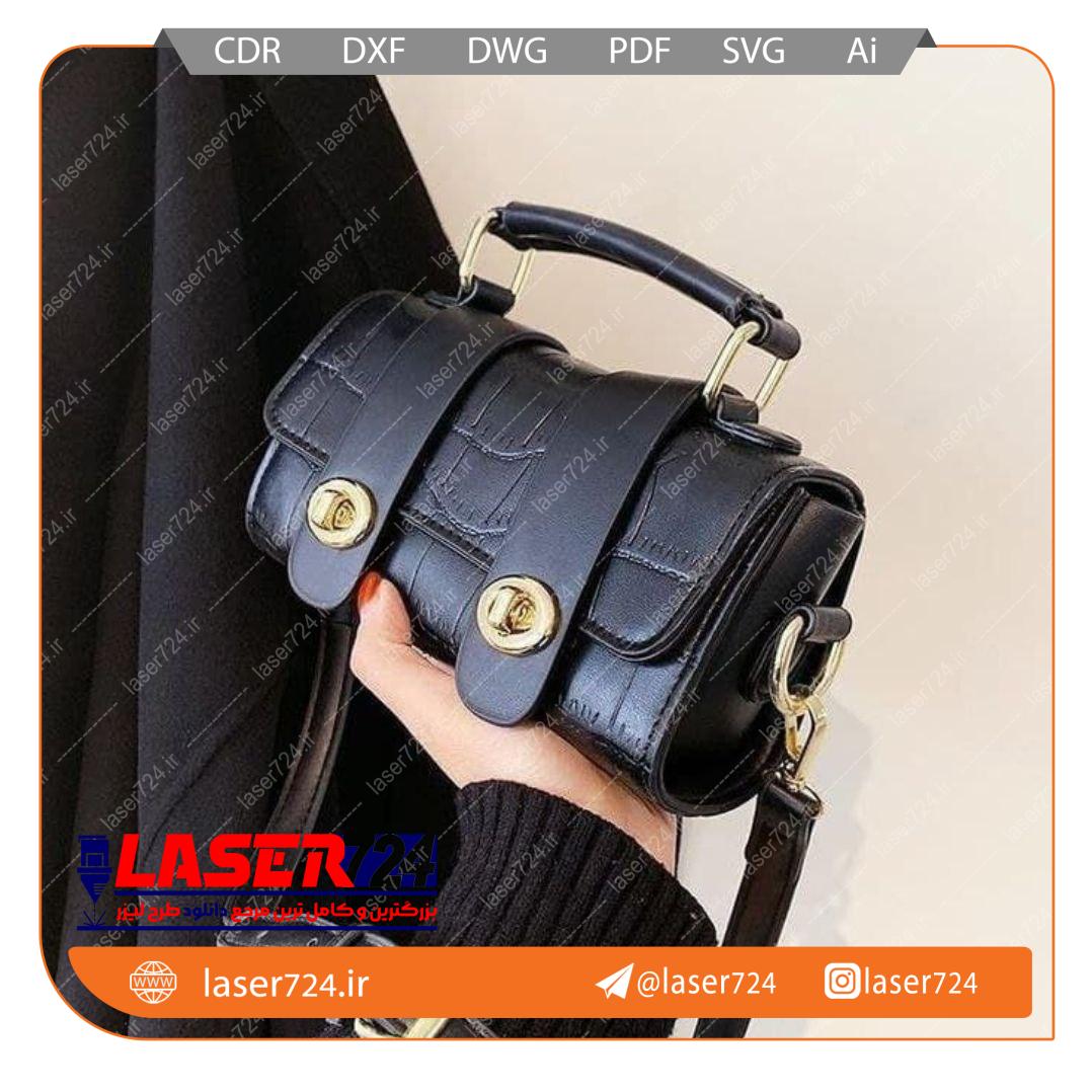 تصویر طرح برش کیف سر دوشی چرم #1